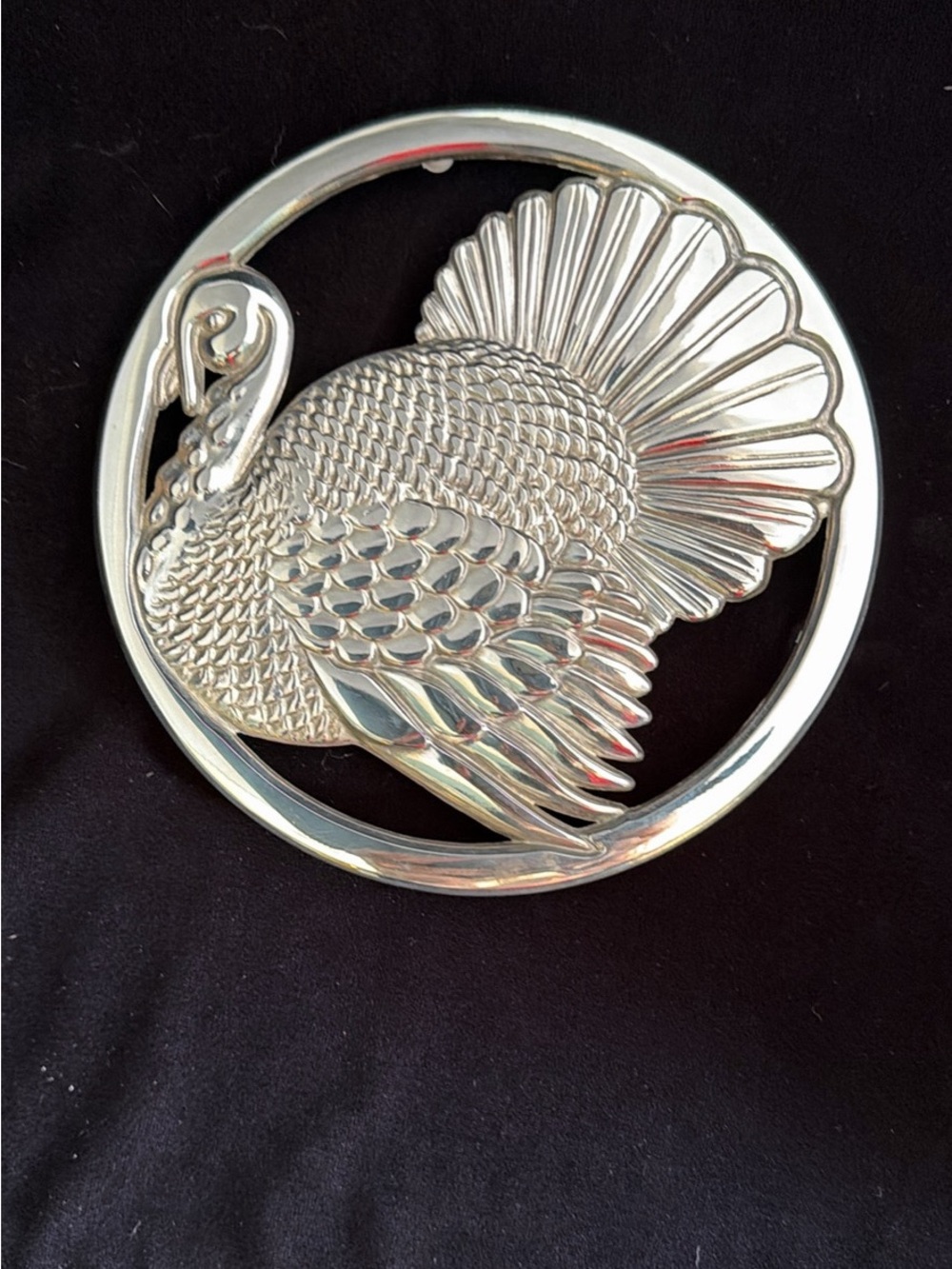 Gorham Decorative Silver-plate Turkey Trivet / Wall Plaque